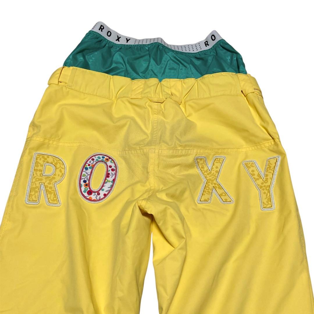 ROXY スキーウェア　上下セット　マルチカラー　チェック柄　イエロー　Mサイズ
