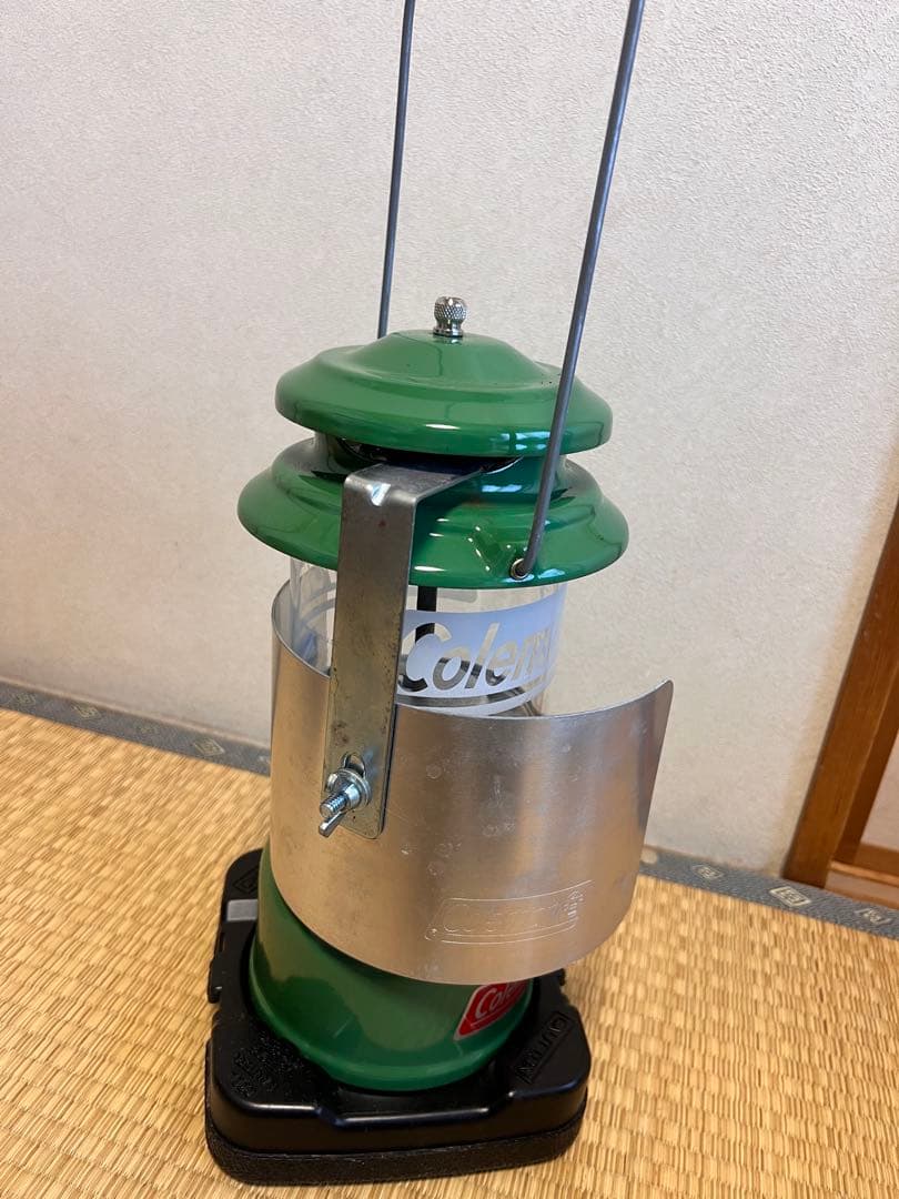 Coleman ランタン グリーン 風防付　アメリカ製97年3月製造品