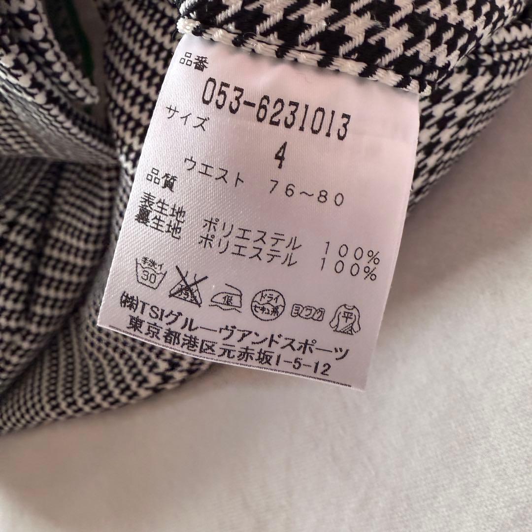 パーリーゲイツ　パンツ　4 M チェック　グレー　スリット入り　オールシーズン
