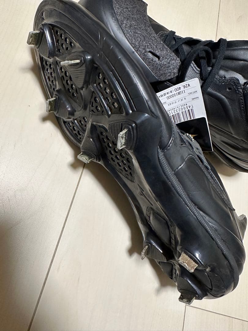 新品　ミズノプロQS 右投げ用のP皮付き　硬式野球用スパイク