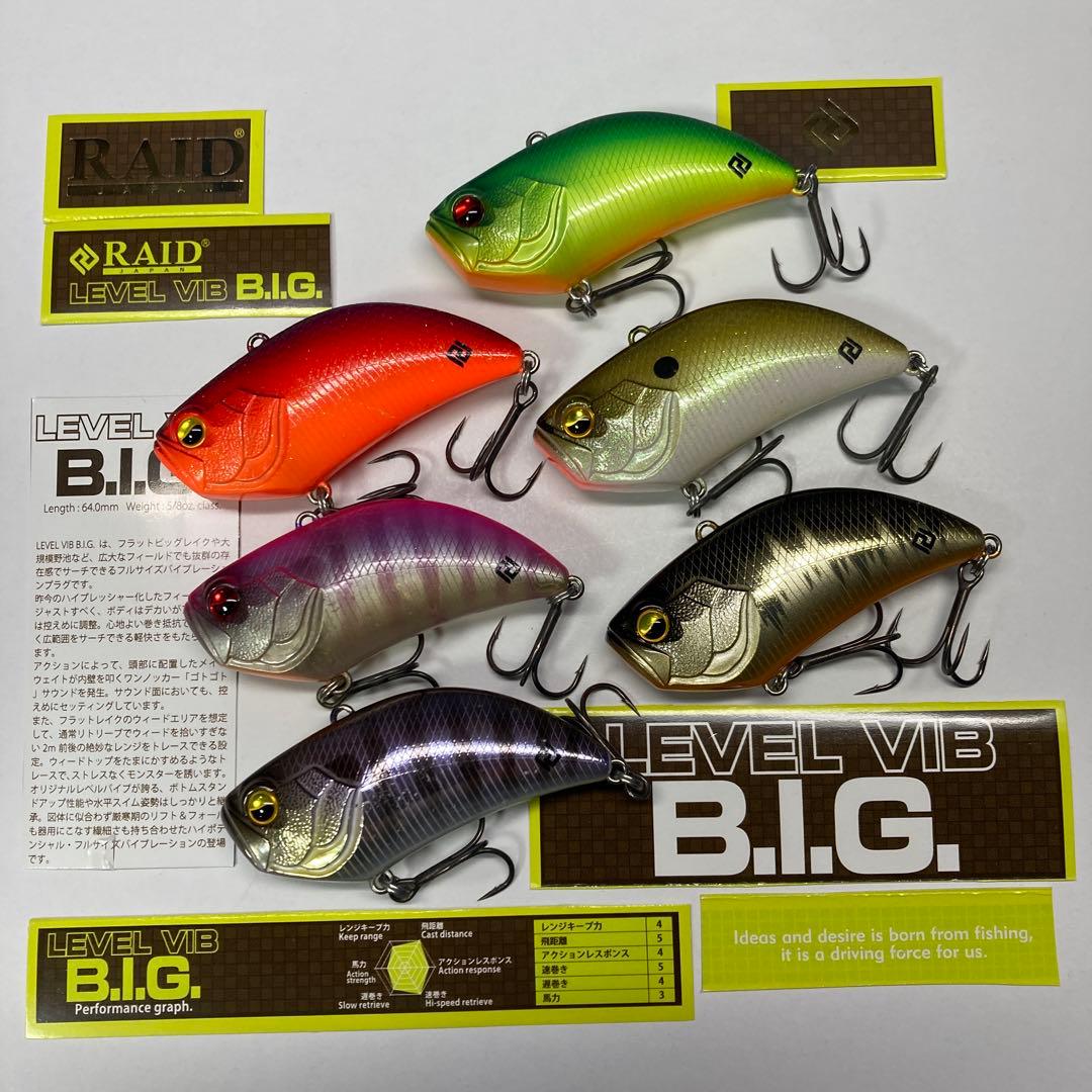 【美品】レイドジャパン　レベルバイブ　BIG ６セット