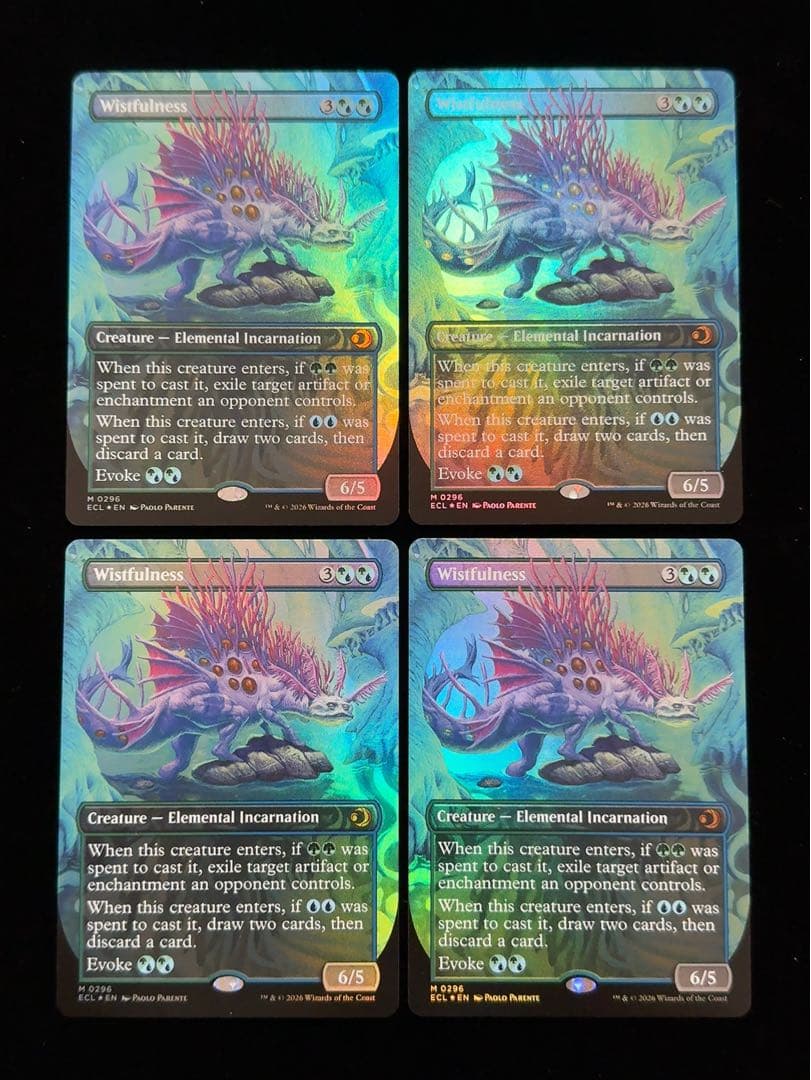 【ショーケースfoil】幽愁　英語　4枚セット