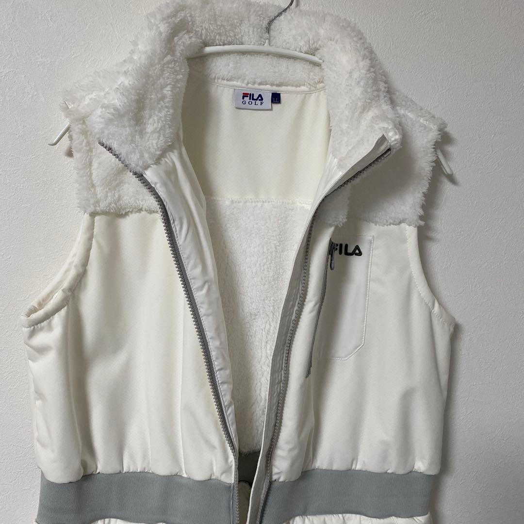 FILA GOLFボアワンピース　ホワイト