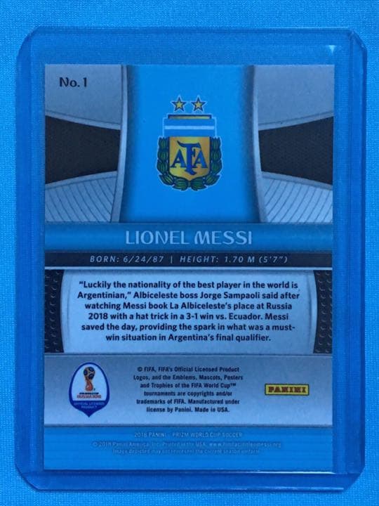 2018 ロシアW杯カード リオネル・メッシ アルゼンチン代表 Messi