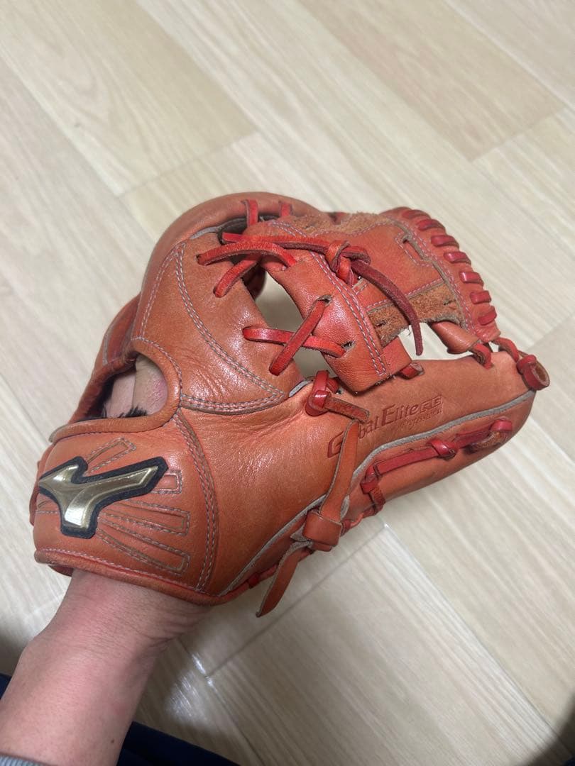 Mizuno Global Elite 硬式グローブ オレンジ