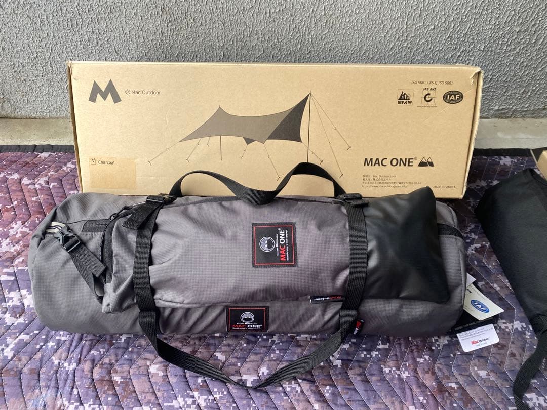Mac ONE ヘキサタープL 人気チャコール色 YUNANポール&ポールケース