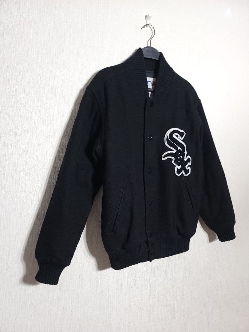 MLB WHITE SOX JACKET ウール　スタジャンホワイトソックス　黒