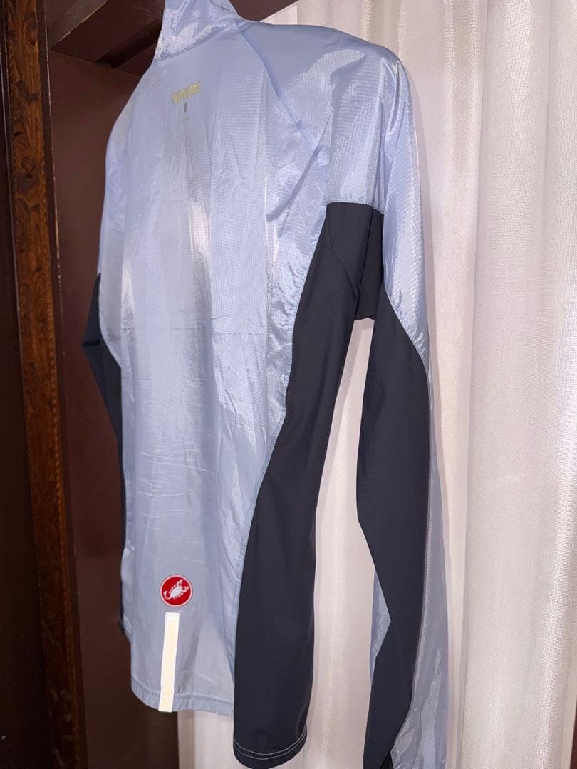 値下げ　CASTELLI ウインドブレーカー　L シルバー 軽量