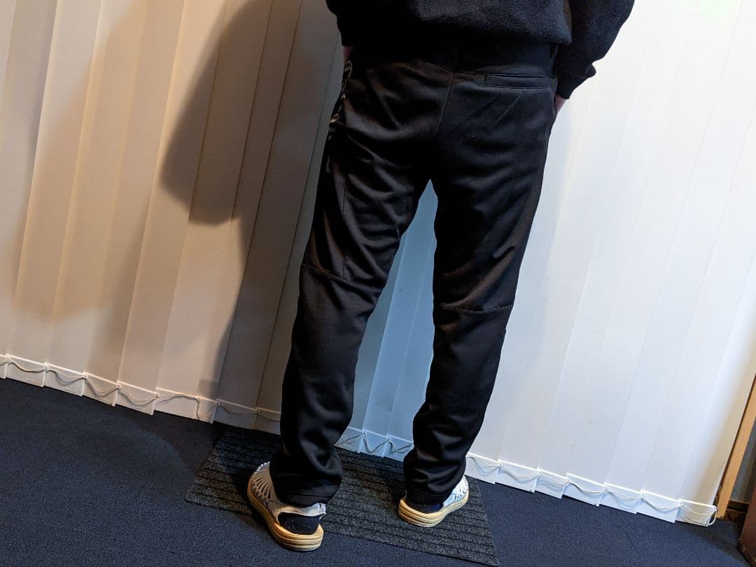 キャロウェイ　デカロゴ　ストレッチ　ロングパンツ　ダンボール　ジョガーパンツ　黒