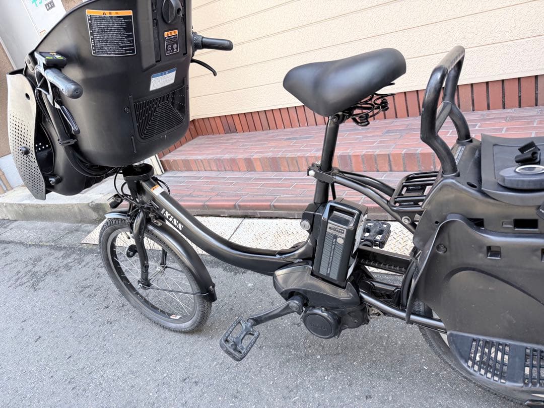 子供乗せ　3人　ヤマハ　電動アシスト自転車 チャイルドシート付き ブラック