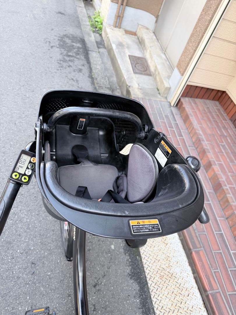 子供乗せ　3人　ヤマハ　電動アシスト自転車 チャイルドシート付き ブラック