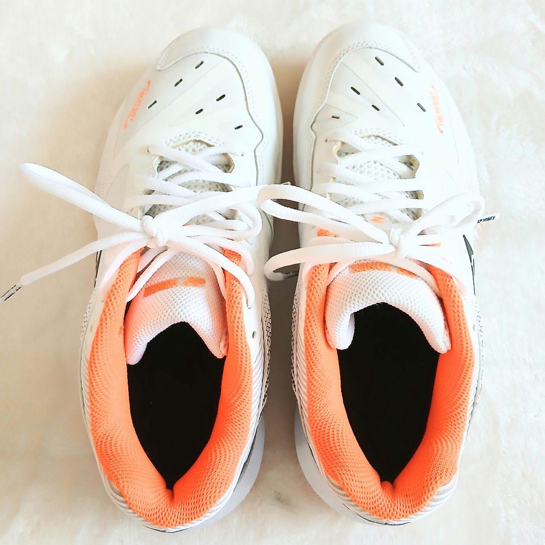 YONEX バドミントンシューズ 24.5cm ホワイト/オレンジ