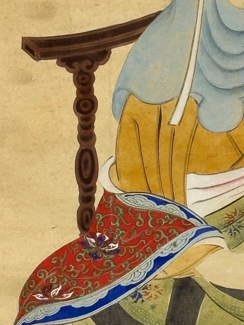 「伝教大師坐像図」彩色木版画 1枚|最澄 天台大師 天台宗 仏画 江戸時代