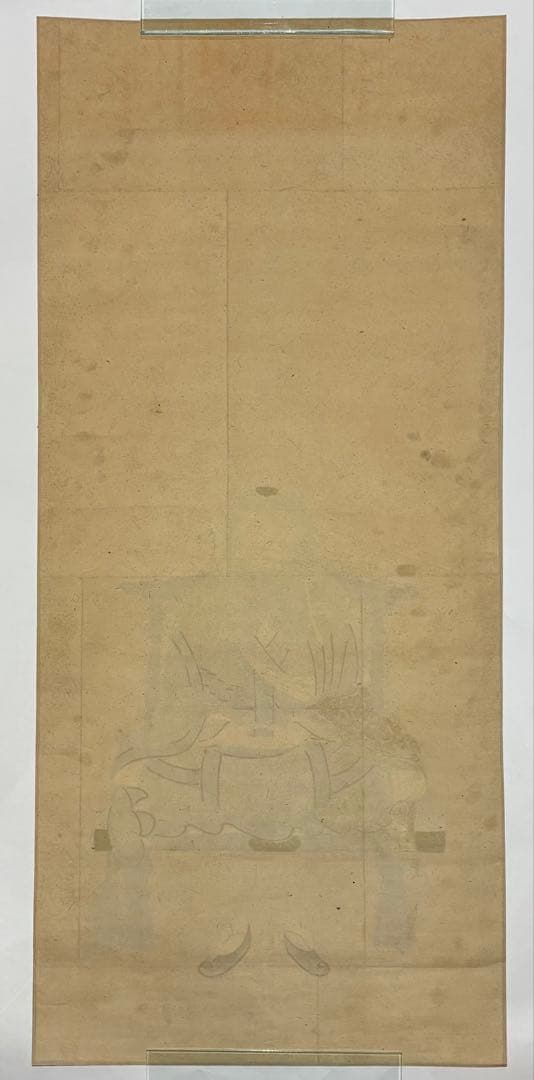 「伝教大師坐像図」彩色木版画 1枚|最澄 天台大師 天台宗 仏画 江戸時代