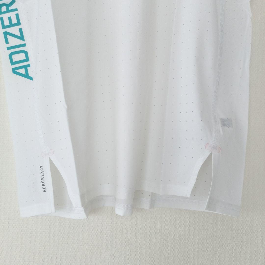 adidas ADIZERO シングレット ホワイト/レッド