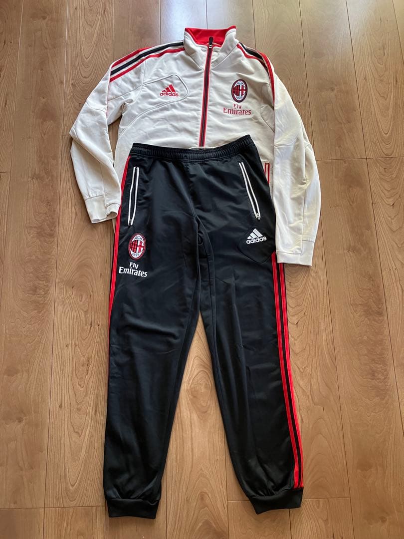 お洒落⭐︎ACミラン adidas セットアップジャージ　Mサイズ