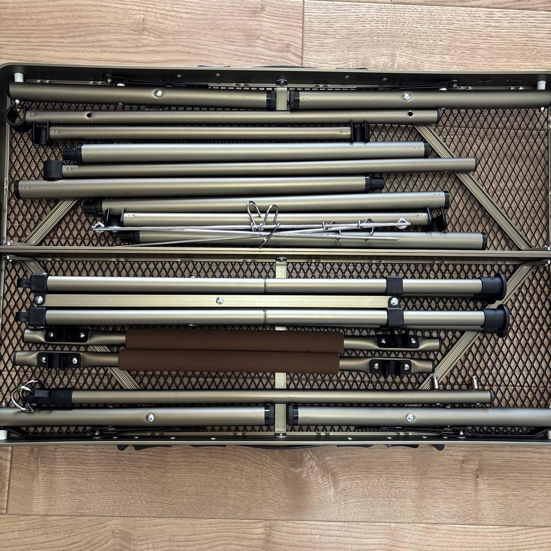 クイックキャンプ 折りたたみ フルメッシュキッチンテーブル　QC-MKT VT