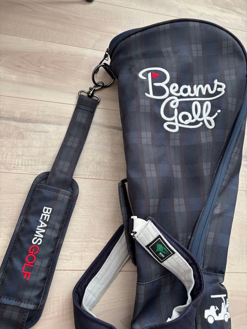BEAMS GOLF チェック柄キャディバッグ