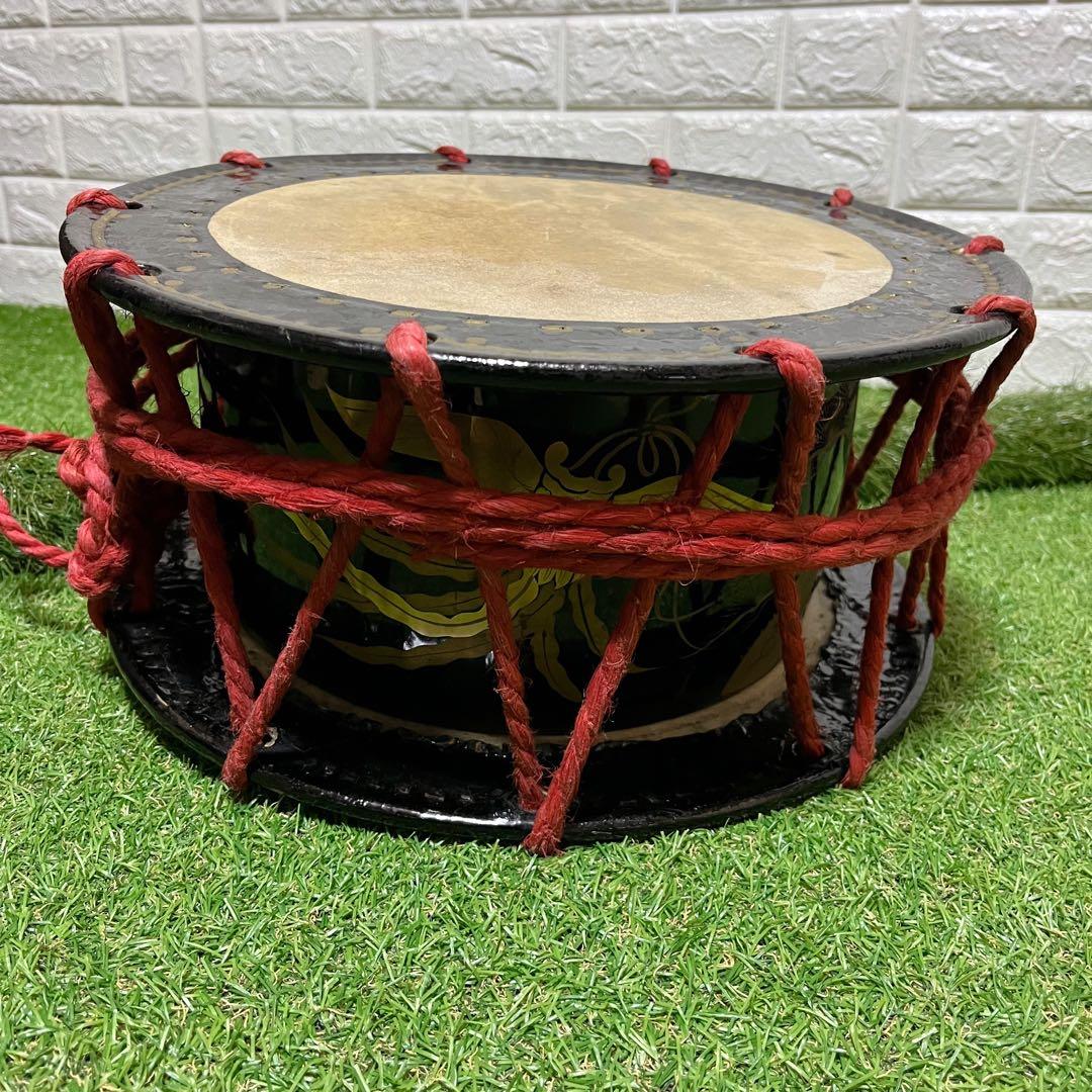 伝統芸能 締太鼓 和太鼓 バチ付き 打面３４cm 和楽器 打楽器 お祭り 練習