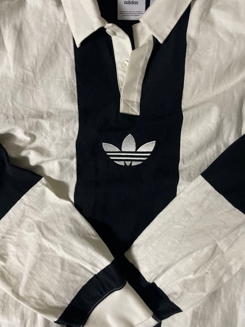 adidasオリジナル　ボーダーラガーシャツ　サイズM