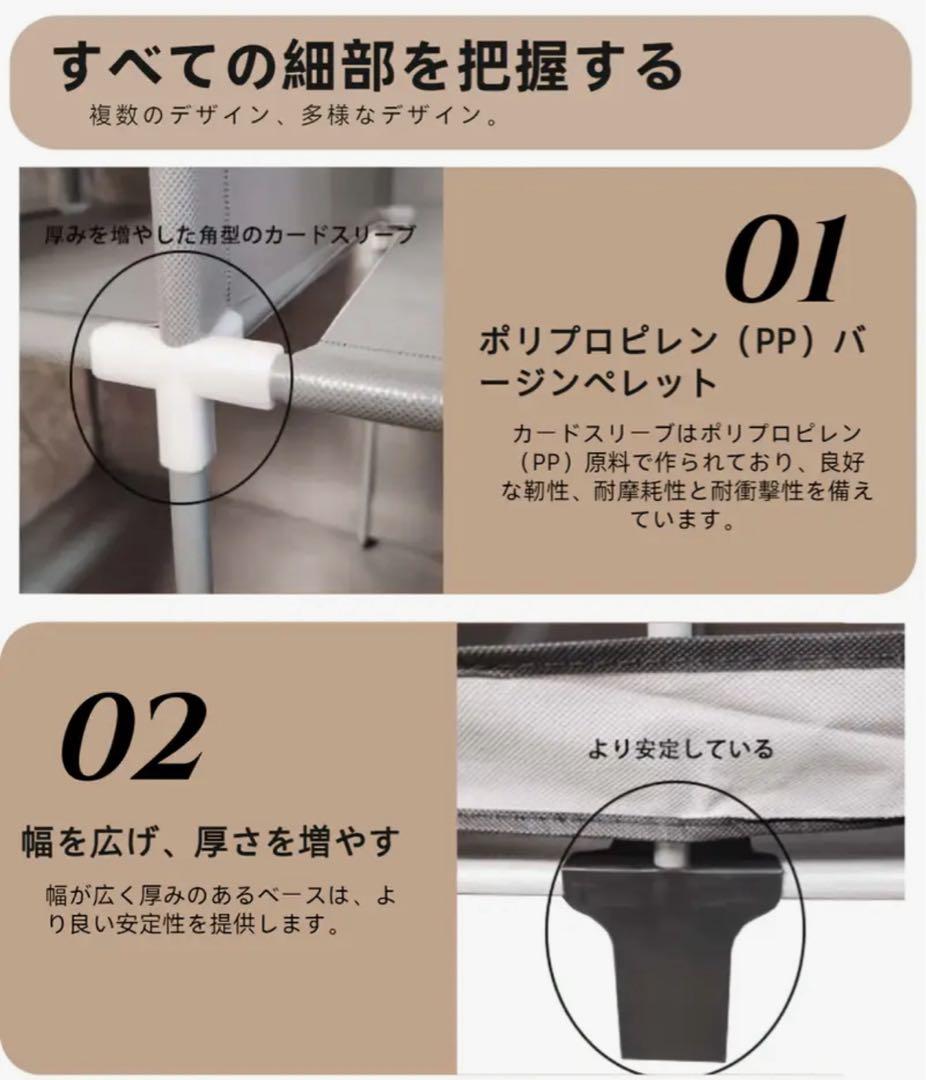 【新品格安出品】OUMYJIA/組立式ポータブルメタルクローゼット/クリーム色系