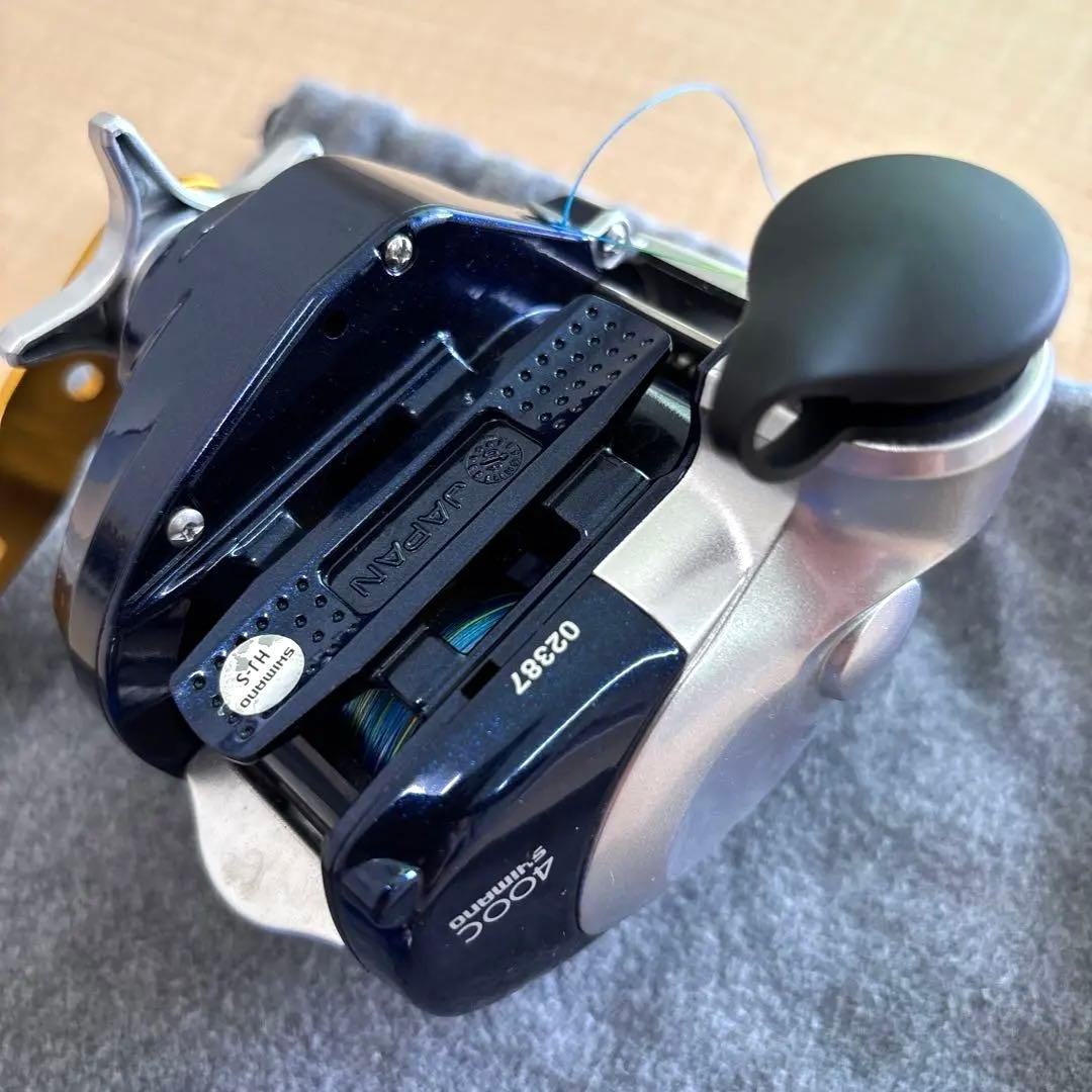SHIMANO電動丸リール400C・電気コード付き・袋おまけ
