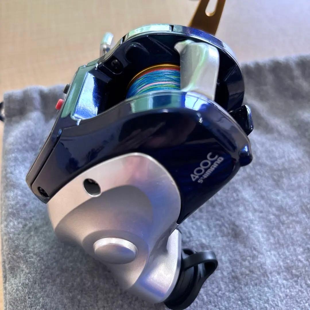 SHIMANO電動丸リール400C・電気コード付き・袋おまけ