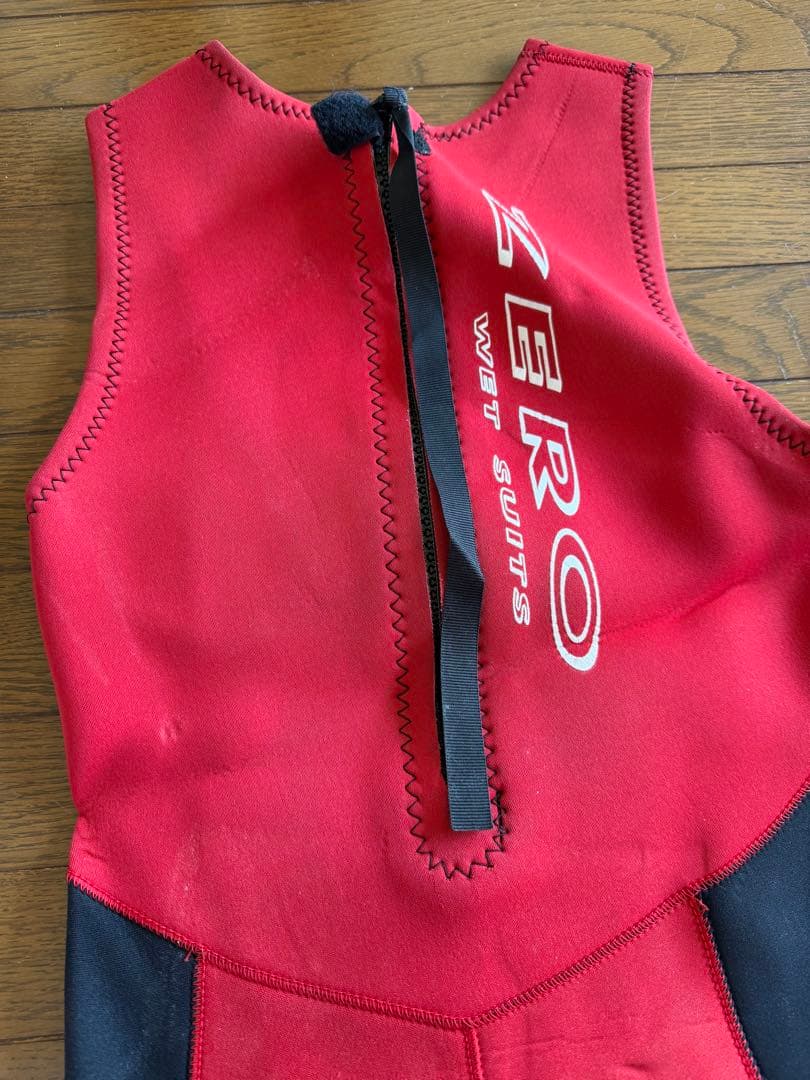 ZERO レッド ロングジョン ウェットスーツ　レディースM