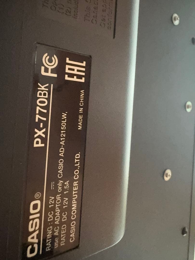 送料込 2021年製 CASIO Privia PX-770BN 電子ピアノ