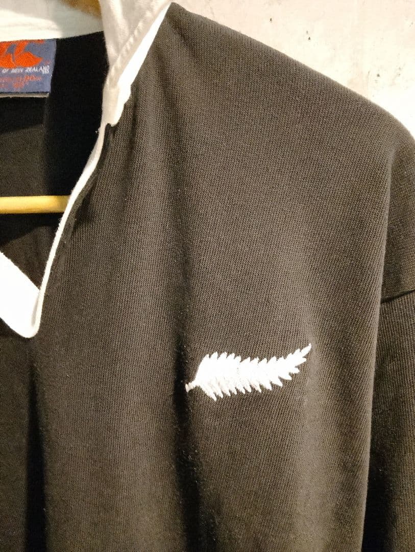 希少正規品　大人気　CANterbury オールブラックスラガーシャツ 送料無料