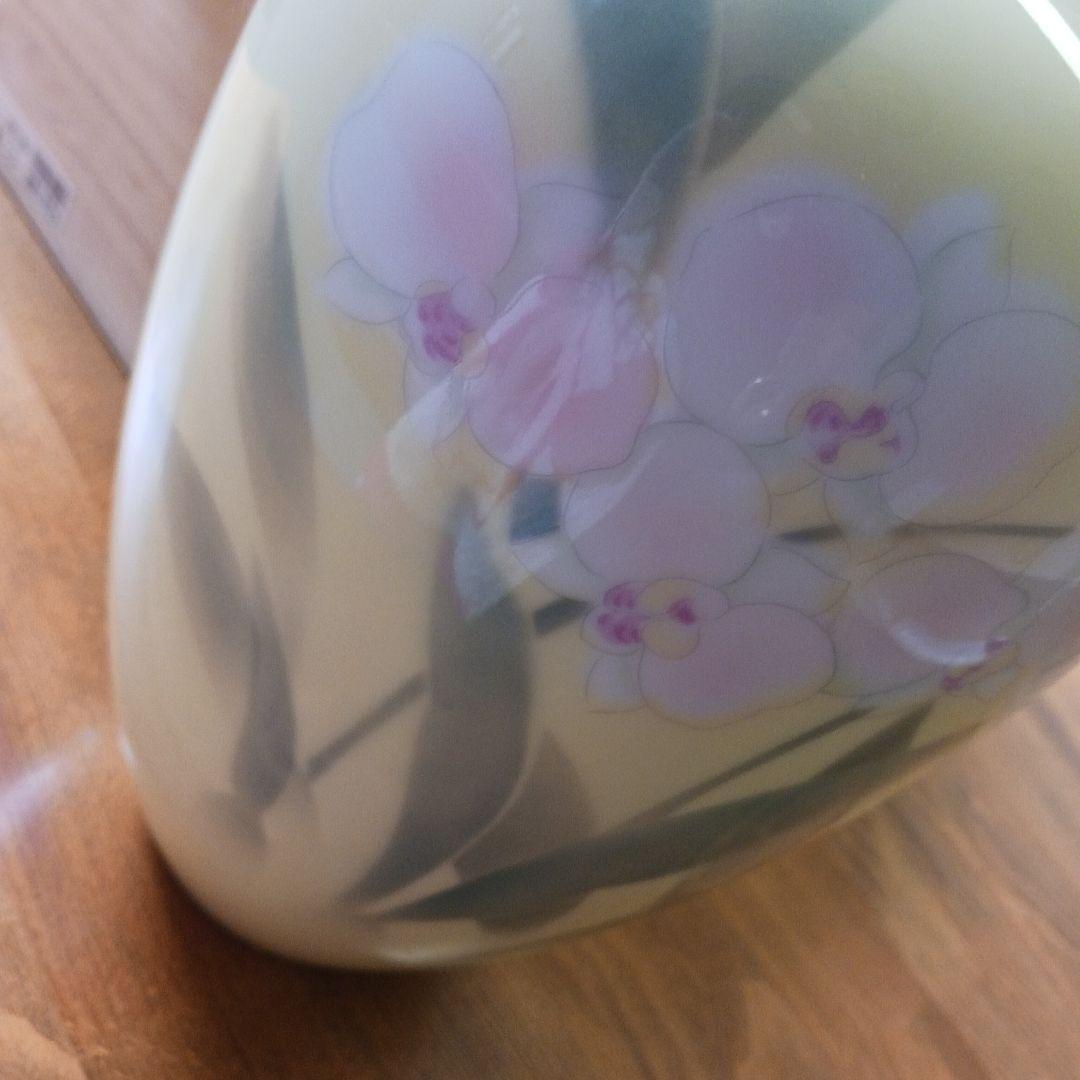 深川製磁 細首9号花生 胡蝶蘭イエロー