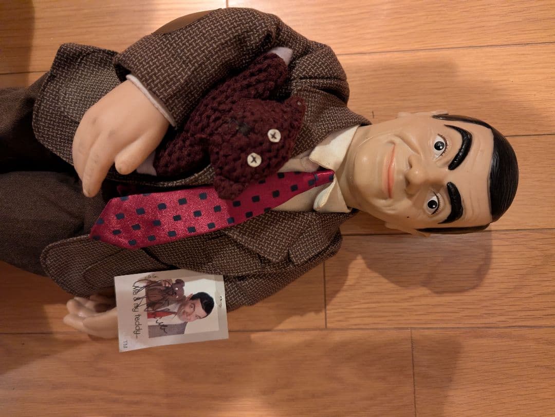 Mr,ビーンのぬいぐるみ人形 　ローワン・アトキンソン直筆サイン入り紙タグ付き