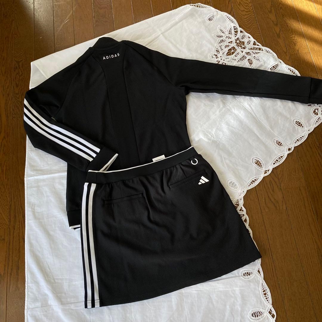 新品adidas アディダス　レディース　ジャケット　スカート セットアップ黒M