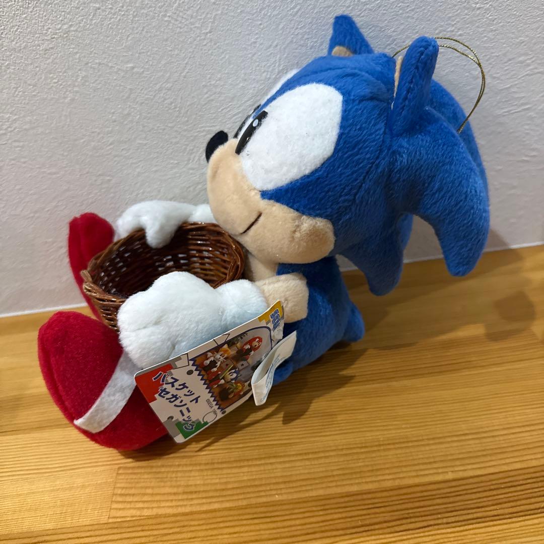 ソニック ぬいぐるみ バスケット付き レトロ　レア