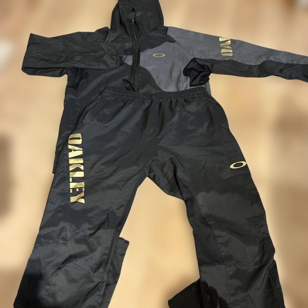 OAKLEY フード付きジャージ上下セット M,L ブラック