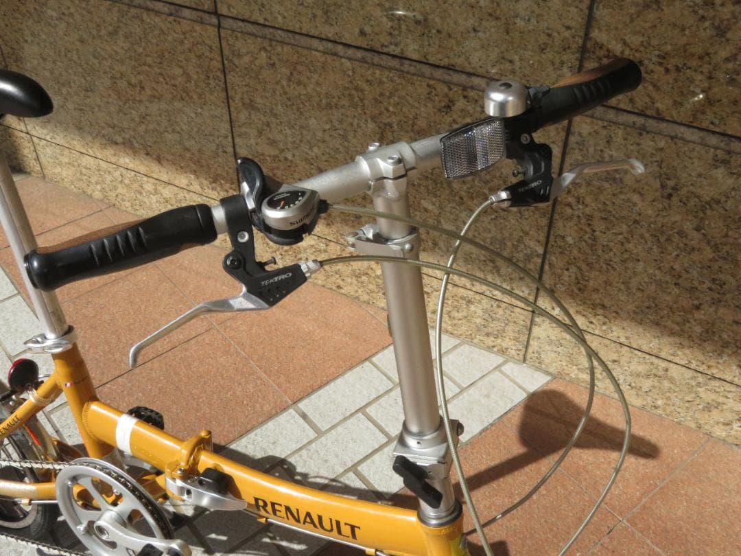 RENAULT 折りたたみ自転車 イエロー16\" 外装6段ギア　おまけ付き