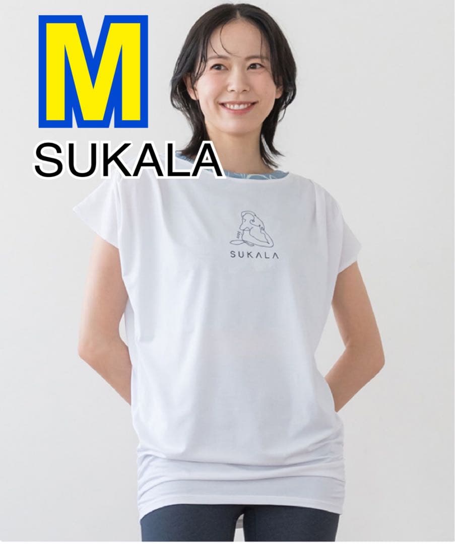 【タグ付未使用】 SUKALA プリントドレープ Tシャツ M