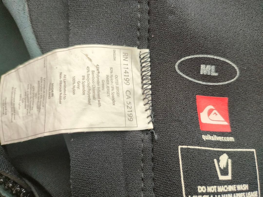 【再値下げ！】Quiksilver　スプリングウェットスーツ　MLサイズ
