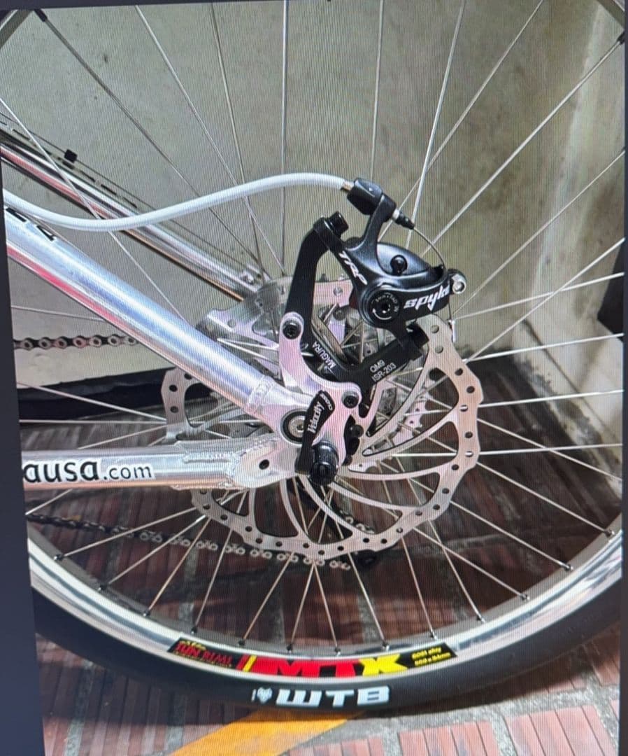 タンデム自転車 ホワイト フルサスペンション