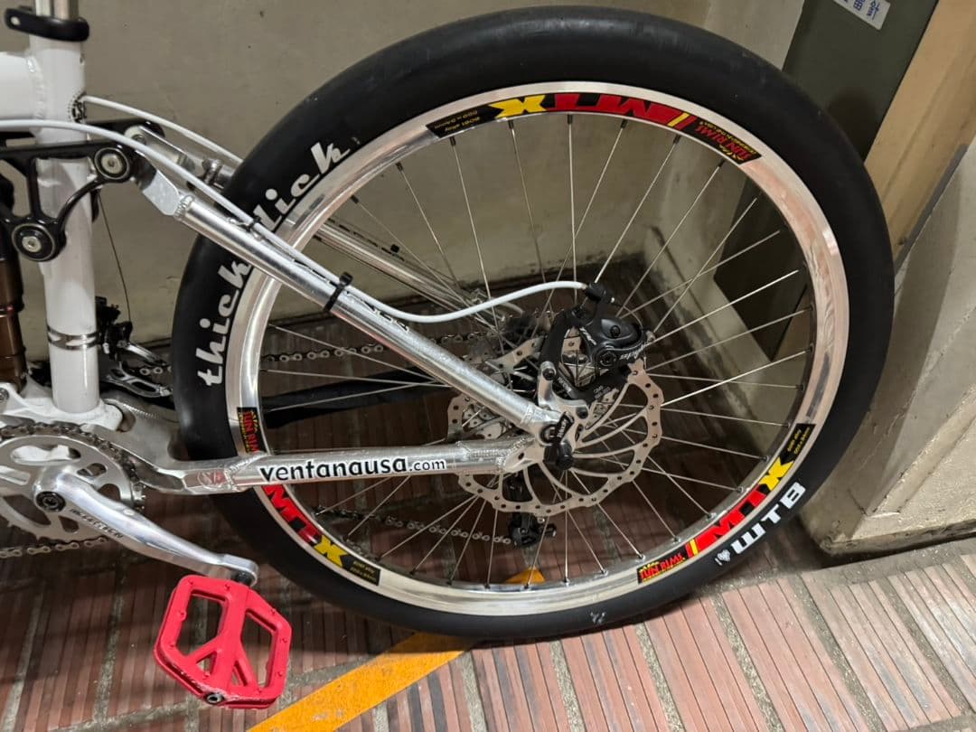 タンデム自転車 ホワイト フルサスペンション