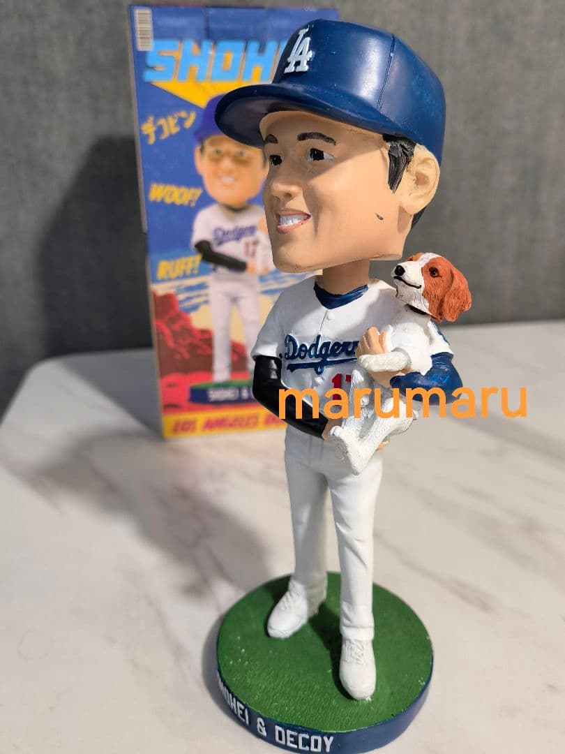 [本物]8月28日来場者限定 大谷翔平&デコピン ボブルヘッド ドジャース ⑦