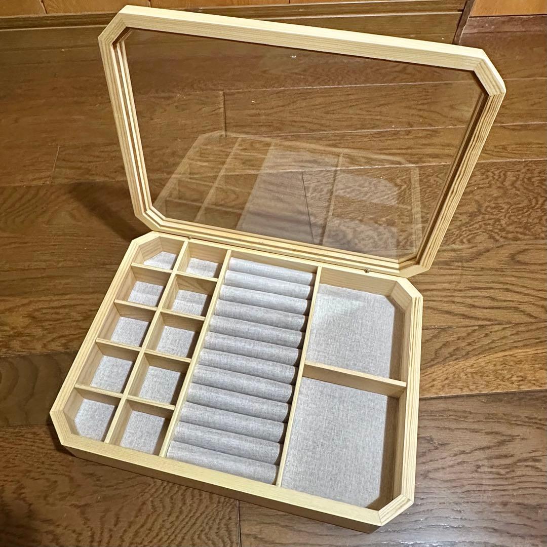 新品 ウッドジュエリーボックス アクセサリーケース