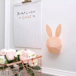 bunny music clock 時計 人感 音感 センサー付き 自動点灯