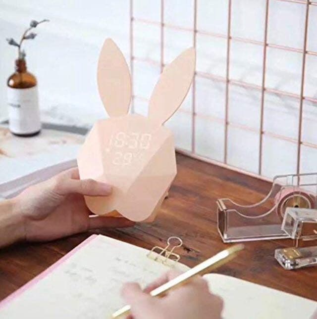 bunny music clock 時計 人感 音感 センサー付き 自動点灯