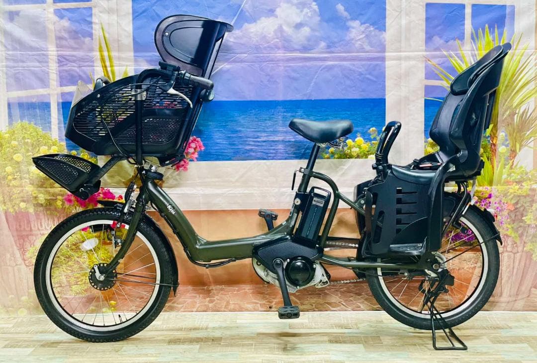 スーパーセール ヤマハPAS 純正バッテリー搭載 子供乗せ電動自転車 Y1798