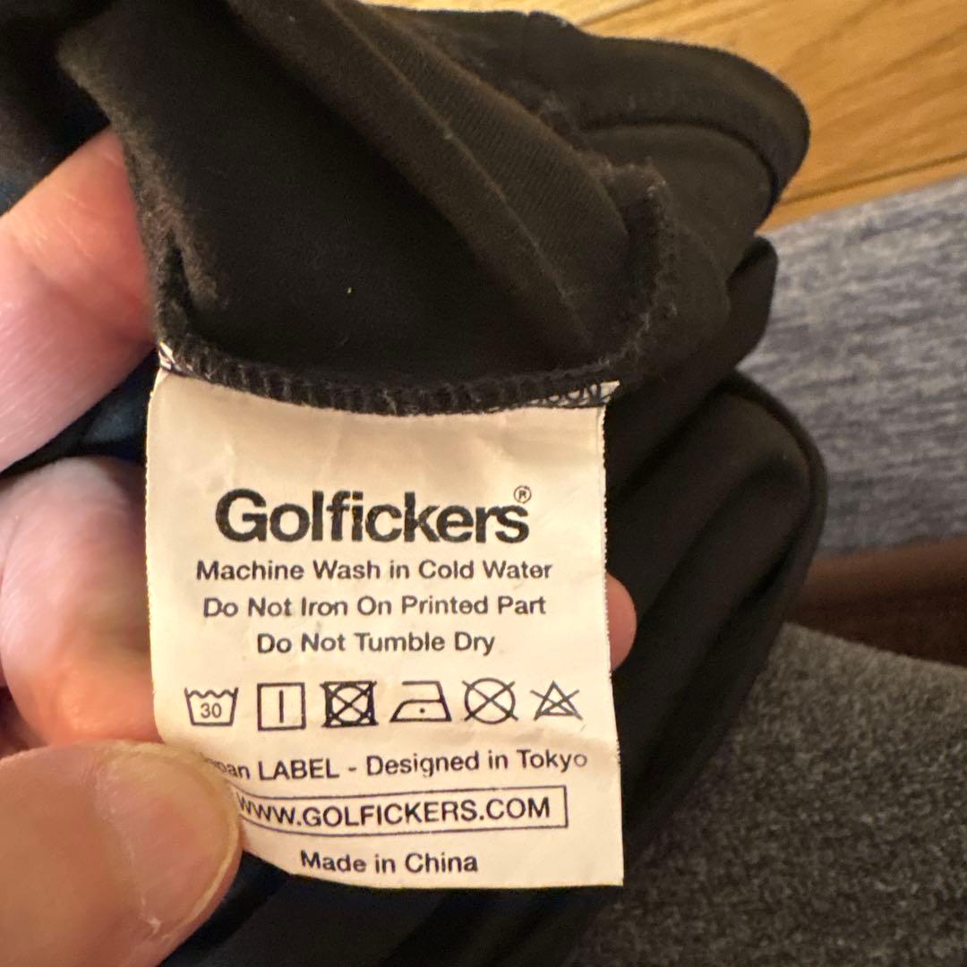 Golfickers 黒 長袖シャツ モックネック