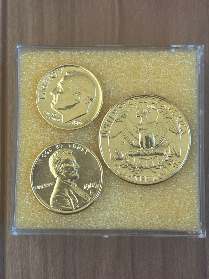 【新品未使用】24KT.G.Plated USA ゴルフボールマーカー