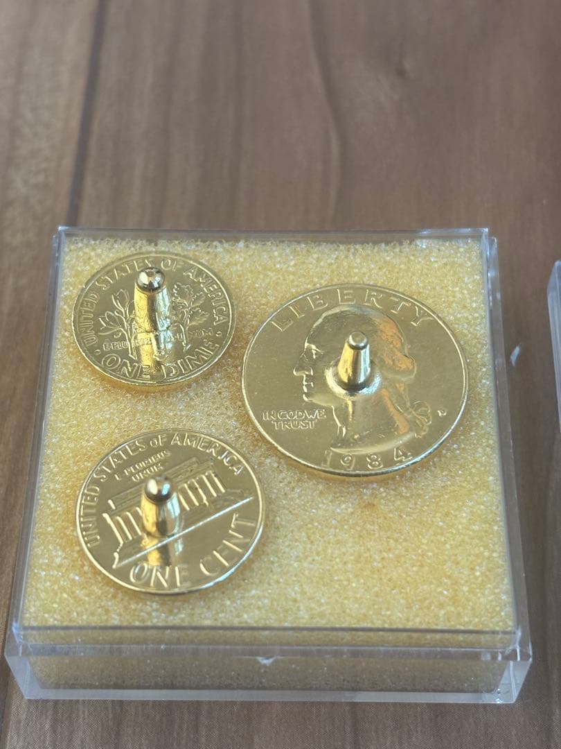 【新品未使用】24KT.G.Plated USA ゴルフボールマーカー