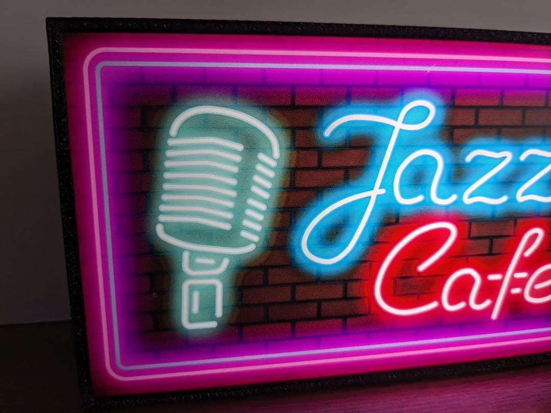 ジャズ カフェ ジャズ喫茶 サックス ライブバー 看板 置物 雑貨 ライトBOX