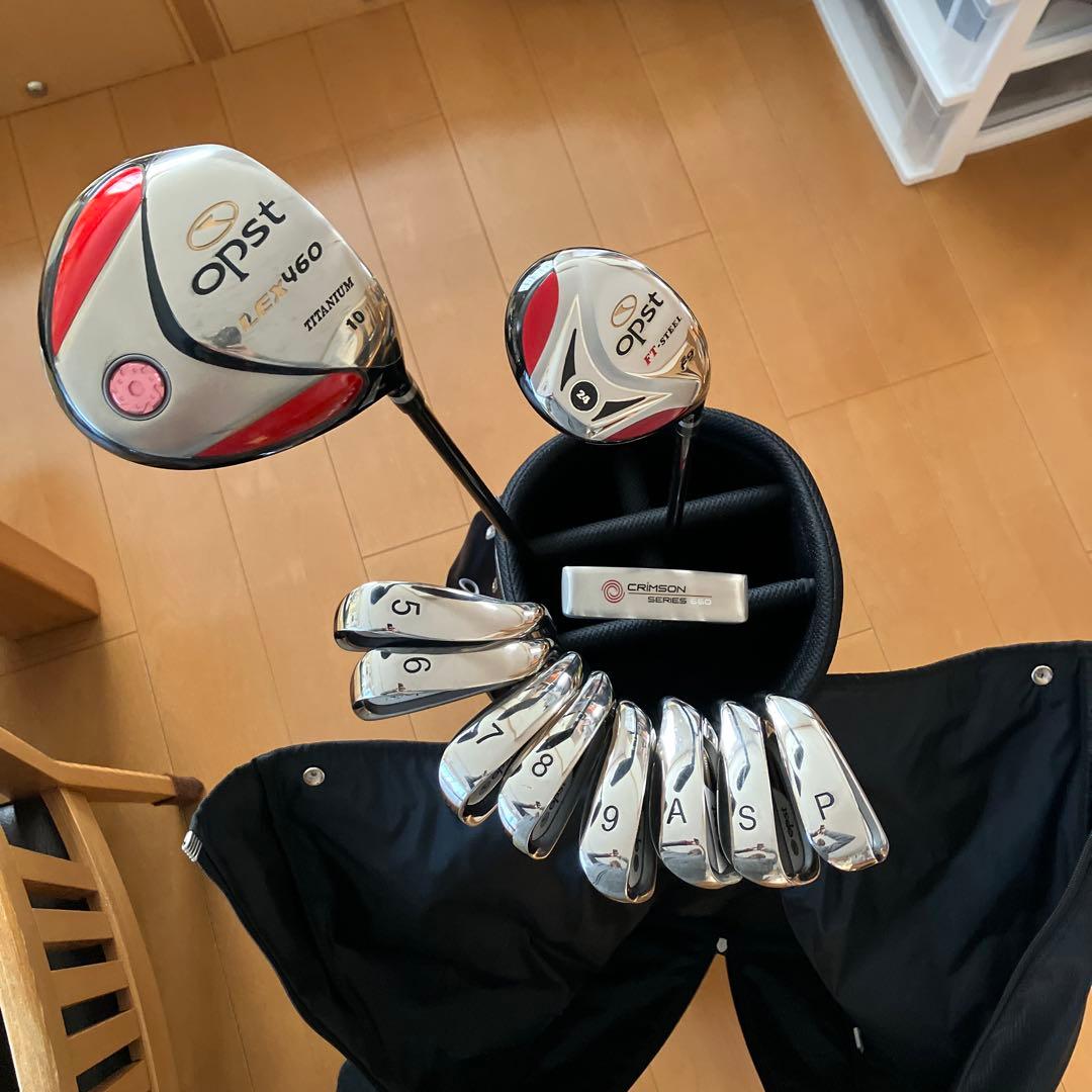 初心者向け メンズ ゴルフセット：クラブ&パター、adidasバッグ＆シューズ